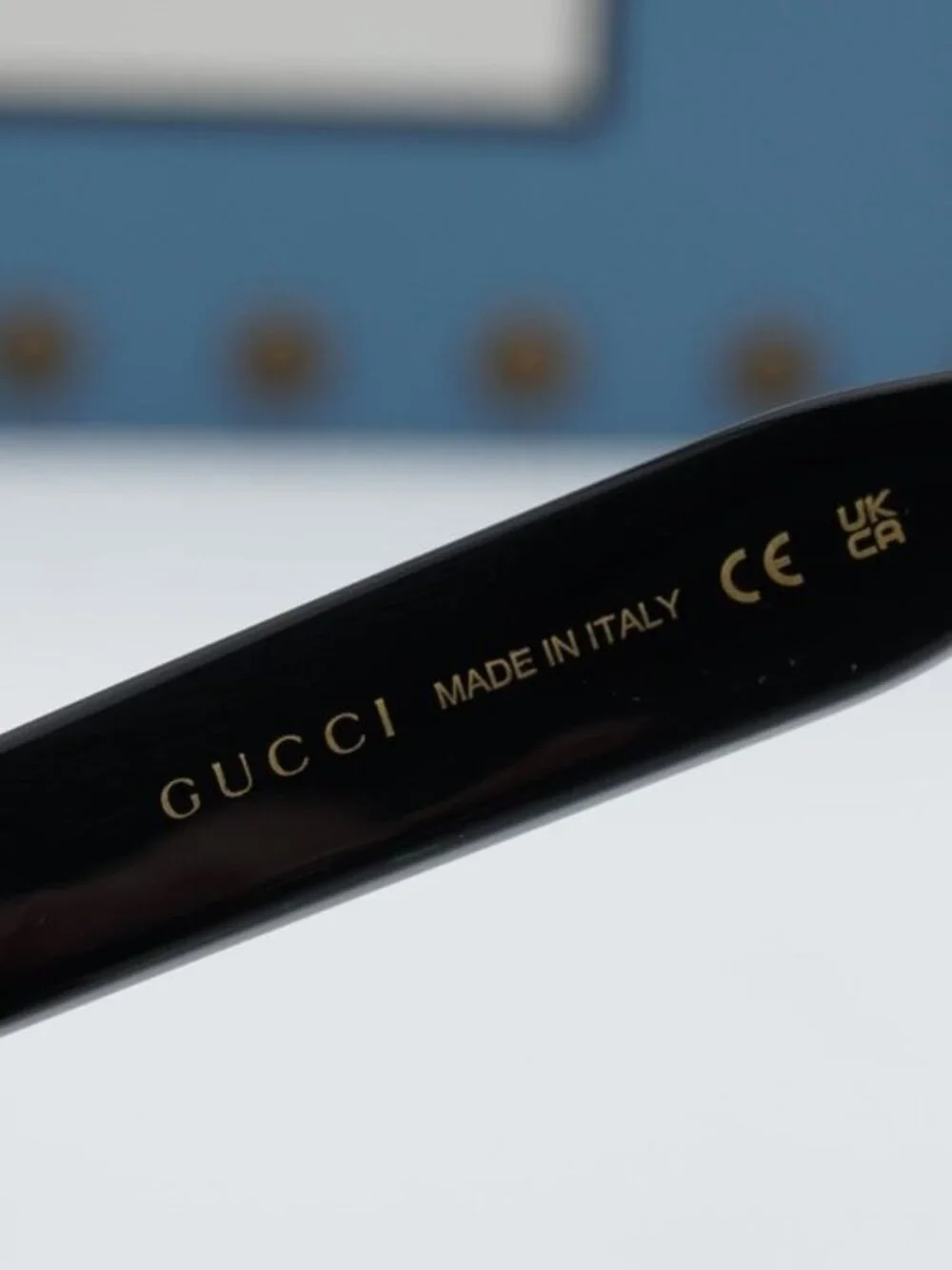 Gucci GG1151S 001 Women Butterfly Sunglasses - Black with Gold / Grey